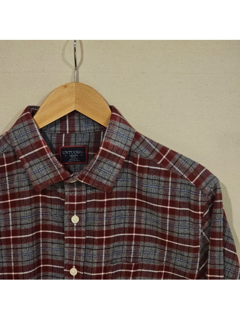 UNTUCKit Slim Fit Flannel Button Down M